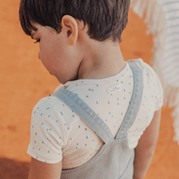 The Printed Short Sleeve Tee - Raspberry Blue