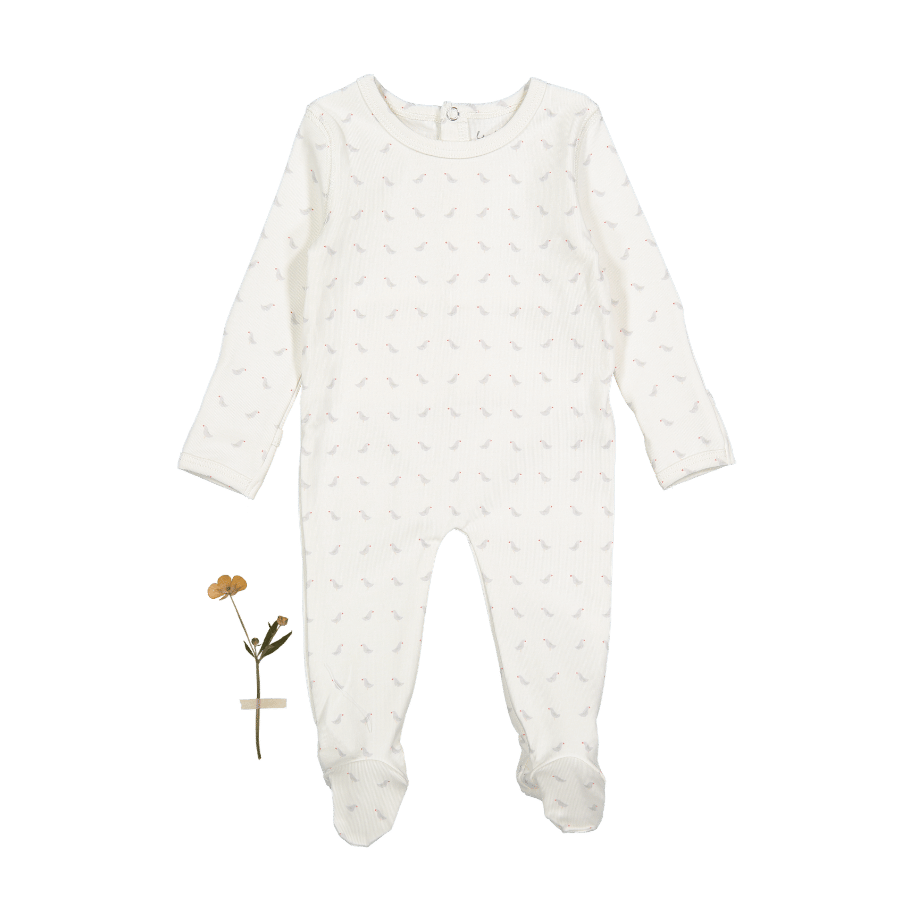 The Printed Romper - Soft Bird