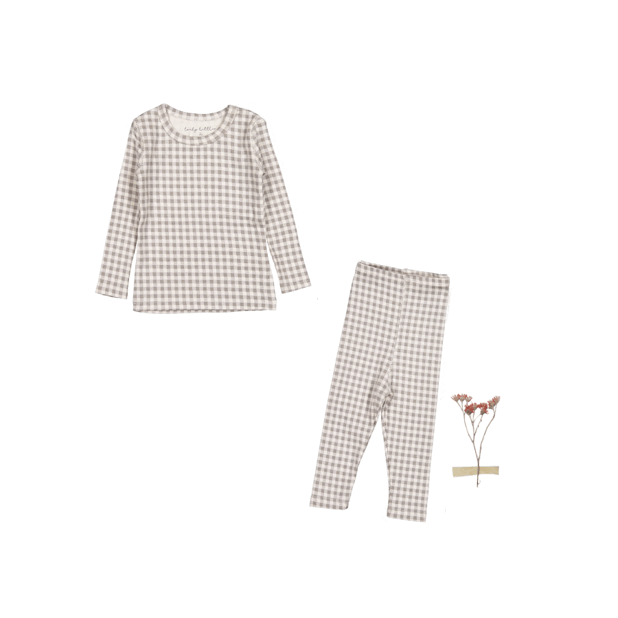 The Legging Set - Taupe Gingham