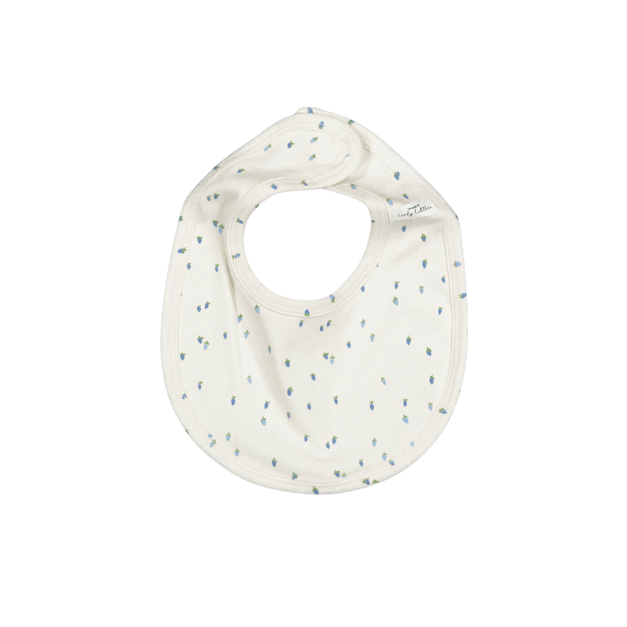 The Printed Bib - Raspberry Blue