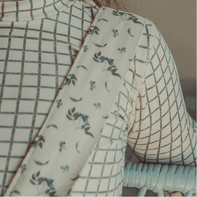 The Printed Romper - White Checkered