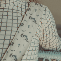 The Printed Romper - White Checkered