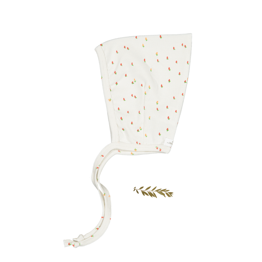 The Printed Pixie Bonnet - Raspberry Red