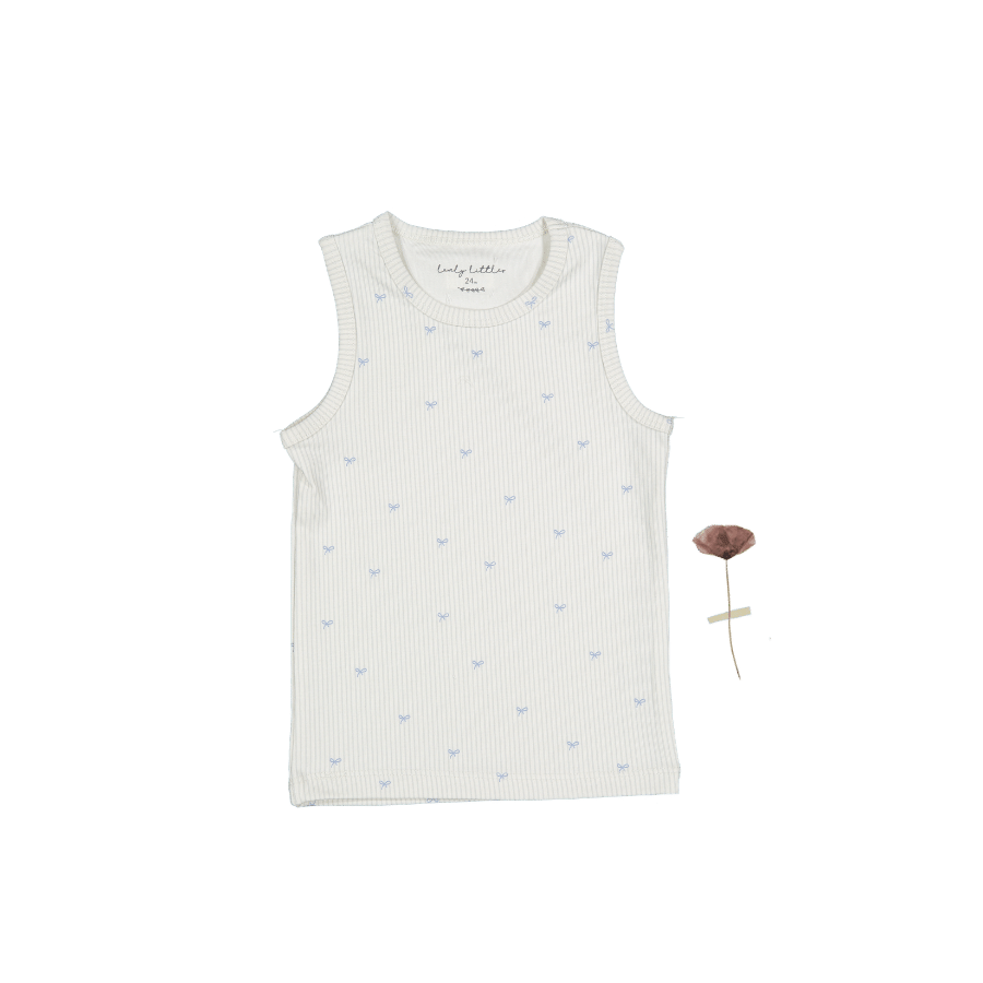 The Printed Tank - Blue Bow