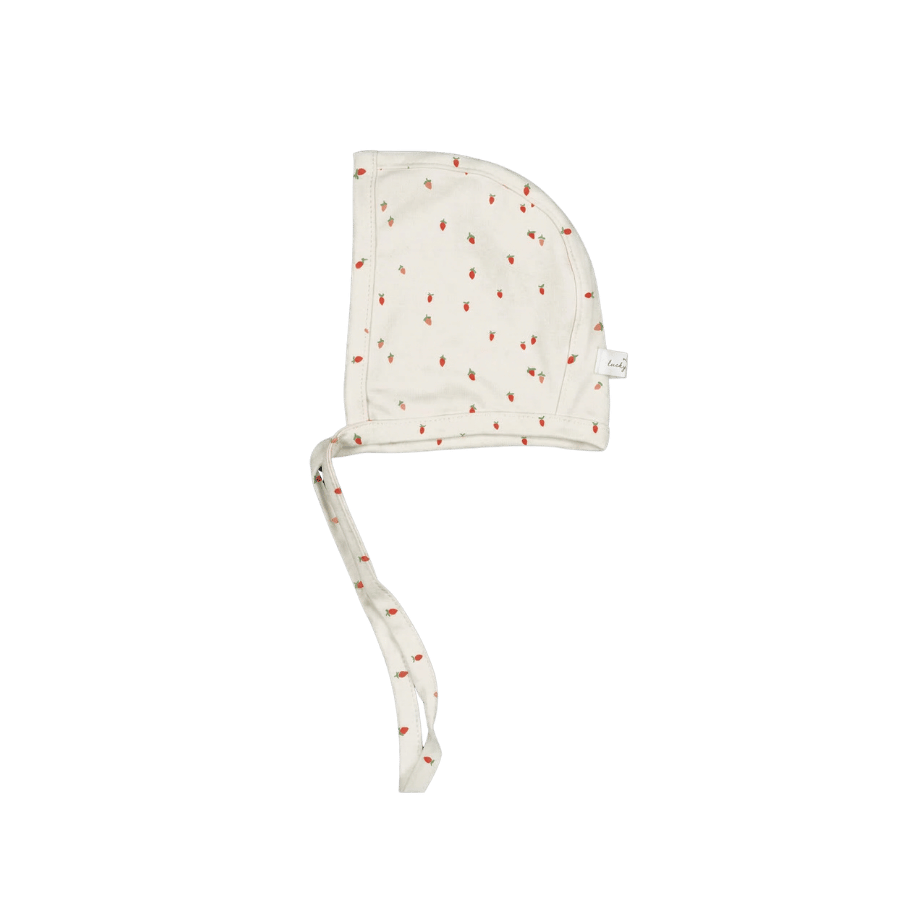 The Printed Bonnet - Raspberry Red