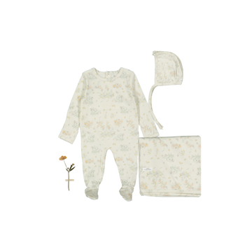 The Printed Romper + Blanket Set - Amelia