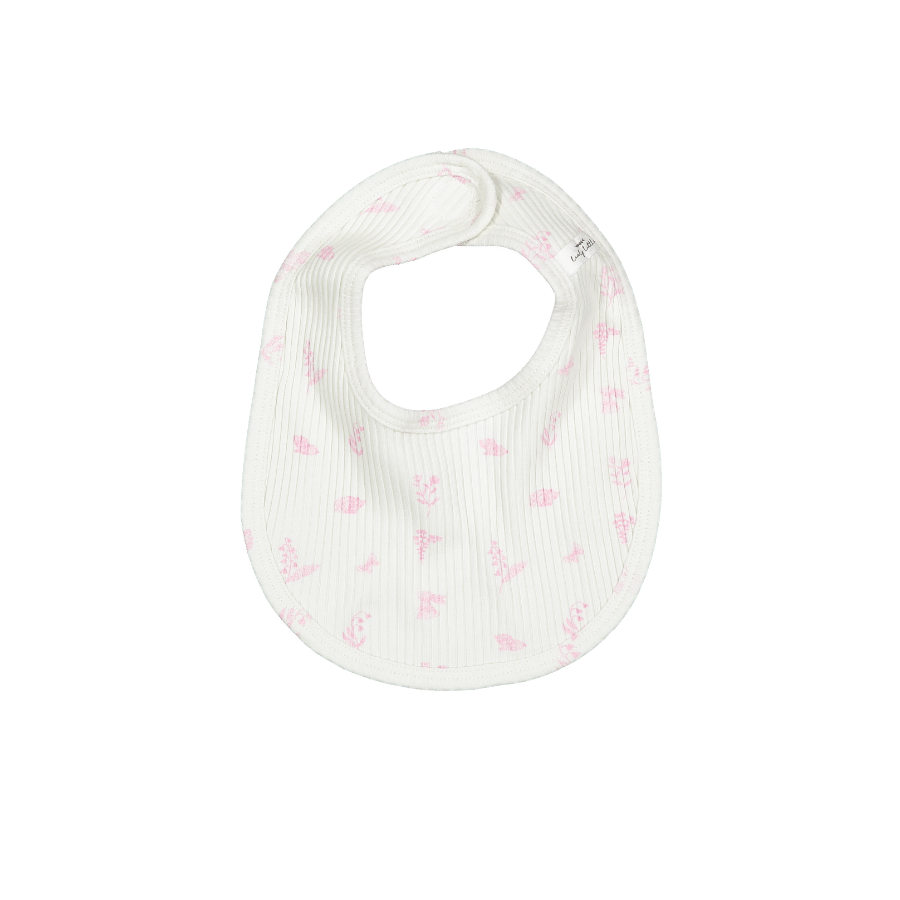 The Printed Bib - Meadow Pink