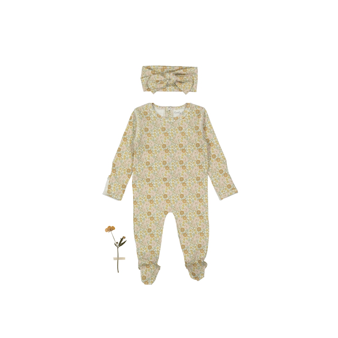 The Printed Romper + Headband Set - Meadow