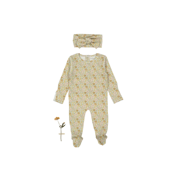 The Printed Romper + Headband Set - Meadow