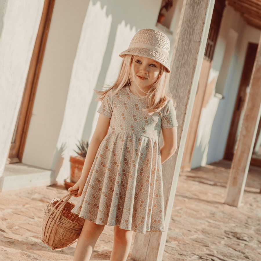 The Printed Short Sleeve Dress - Meadow