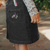 The Denim Skirt - Black