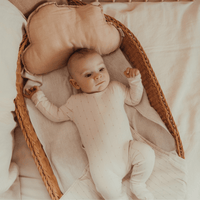 The Printed Romper + Bonnet + Blanket Set - Emery Peach