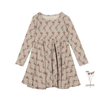 The Printed Long Sleeve Dress - Iris