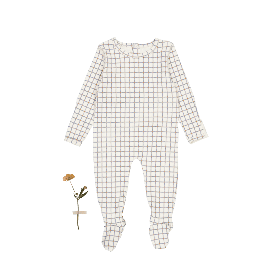 The Printed Romper - White Checkered