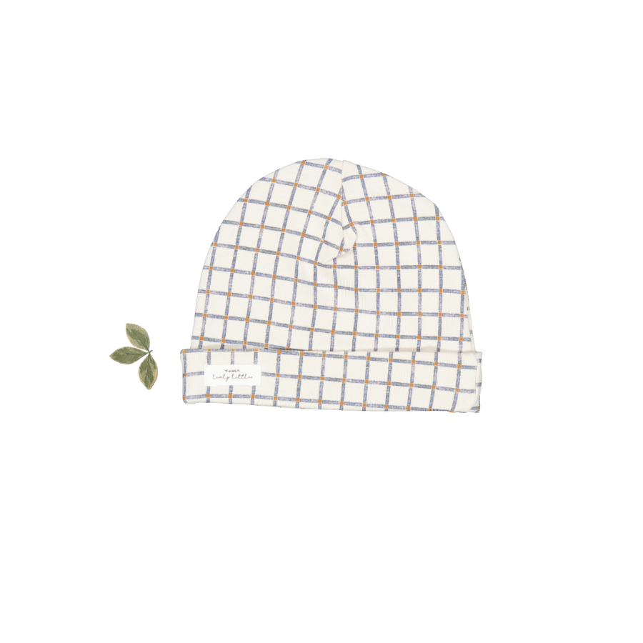 The Printed Hat - White Checkered