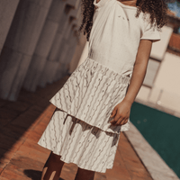 The Denim Tiered Skirt- Meri Flora