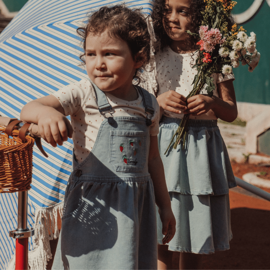 The Denim Dress - Raspberry Red