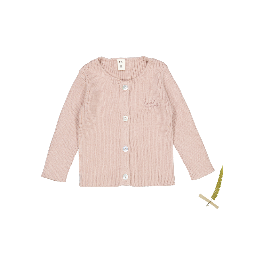 The Ribbed Cardigan - Mauve