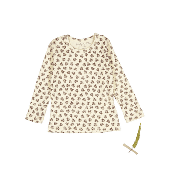 The Printed Long Sleeve Tee -  Neutral Floral