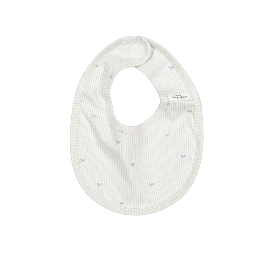 The Printed Bib - Blue Bow