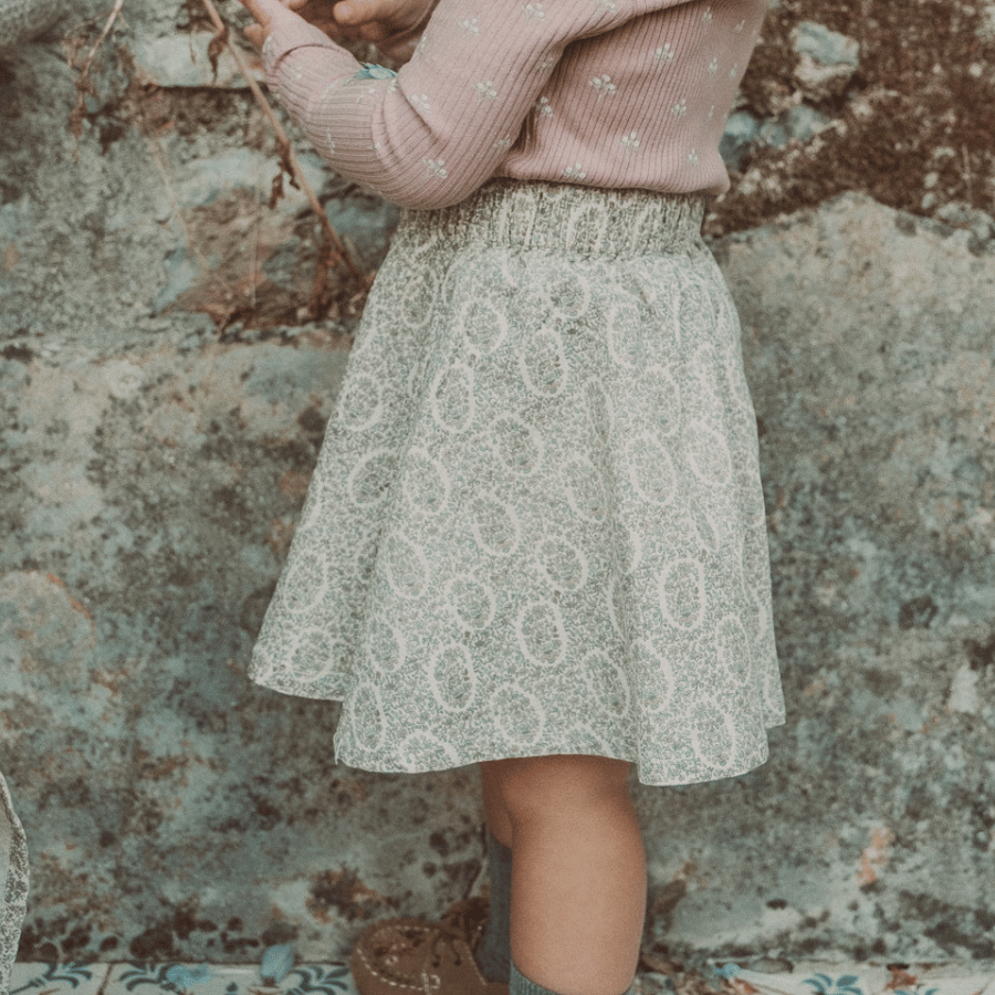 The Corduroy Skirt - Lila Floral