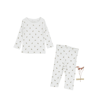 The Legging Set - White Leaf