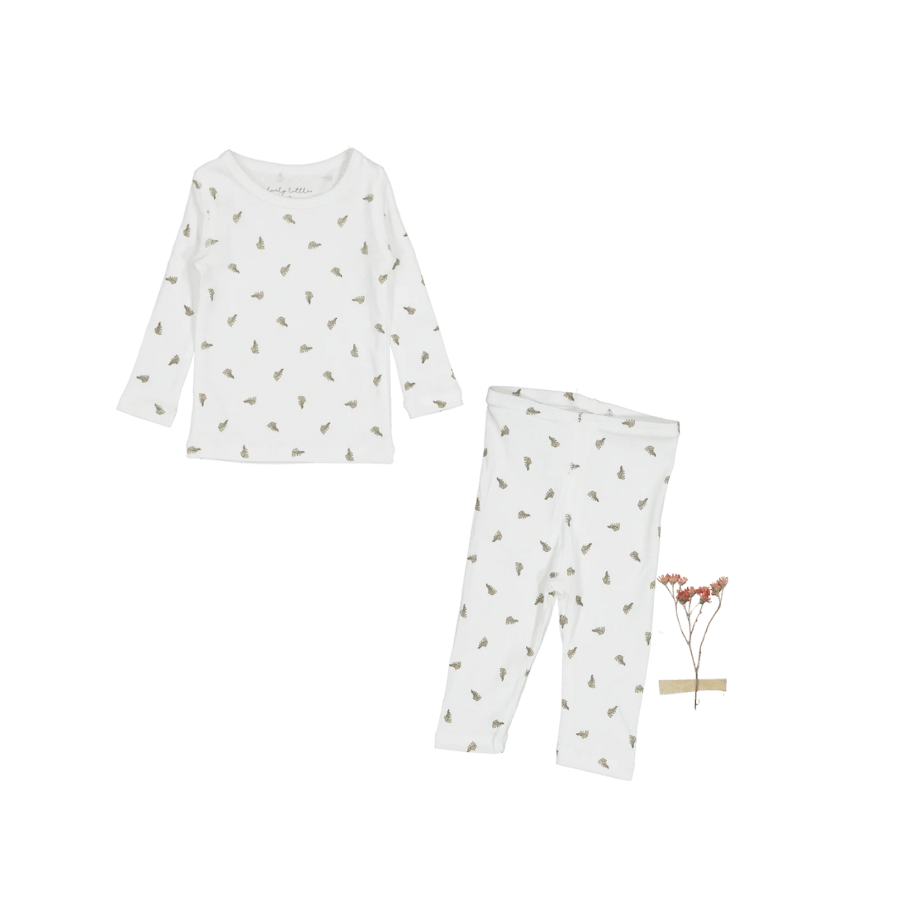 The Legging Set - White Leaf