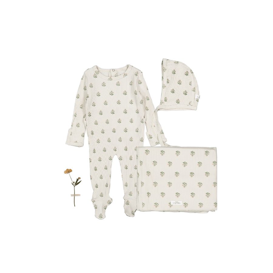 The Printed Romper + Blanket Set - Zara Pink