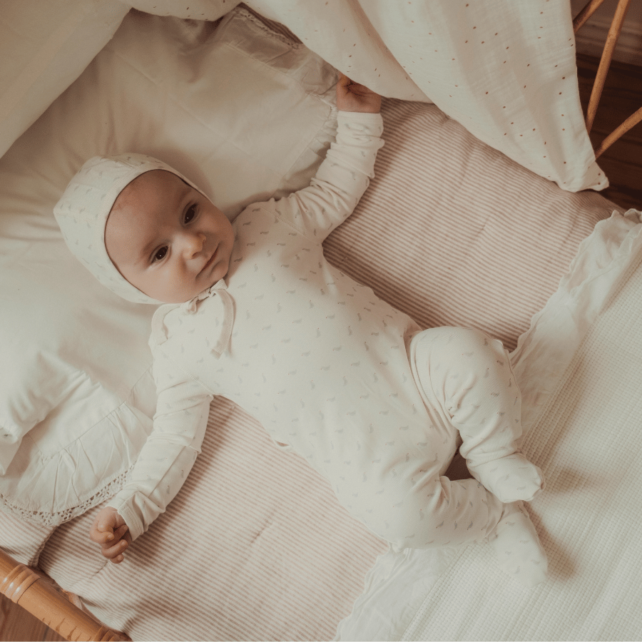 The Printed Romper - Soft Bird