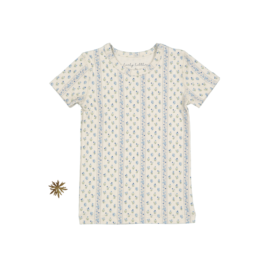 The Printed Short Sleeve Tee - Lux Blue