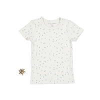 The Printed Short Sleeve Tee - Raspberry Blue