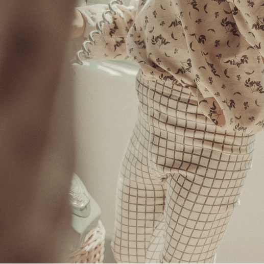 The Printed Romper - White Checkered