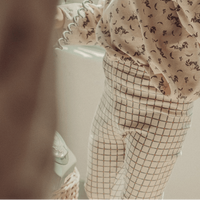 The Printed Romper - White Checkered