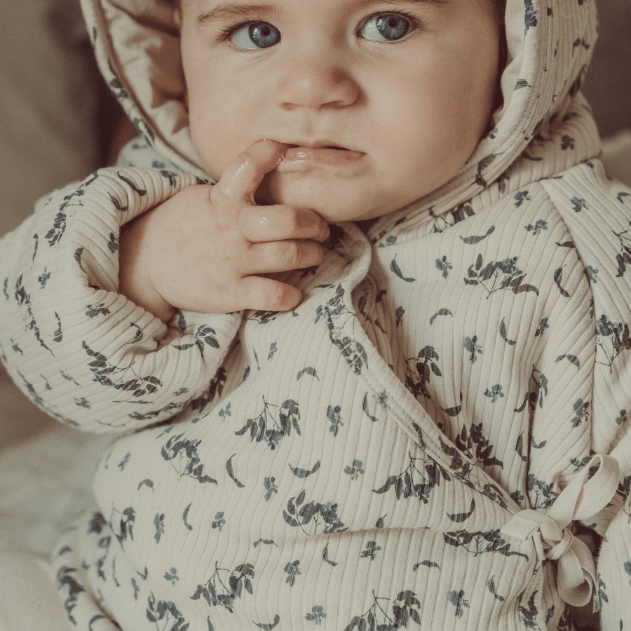 The Baby Jacket - Blue Vintage Leaf