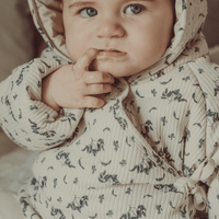 The Baby Jacket - Blue Vintage Leaf