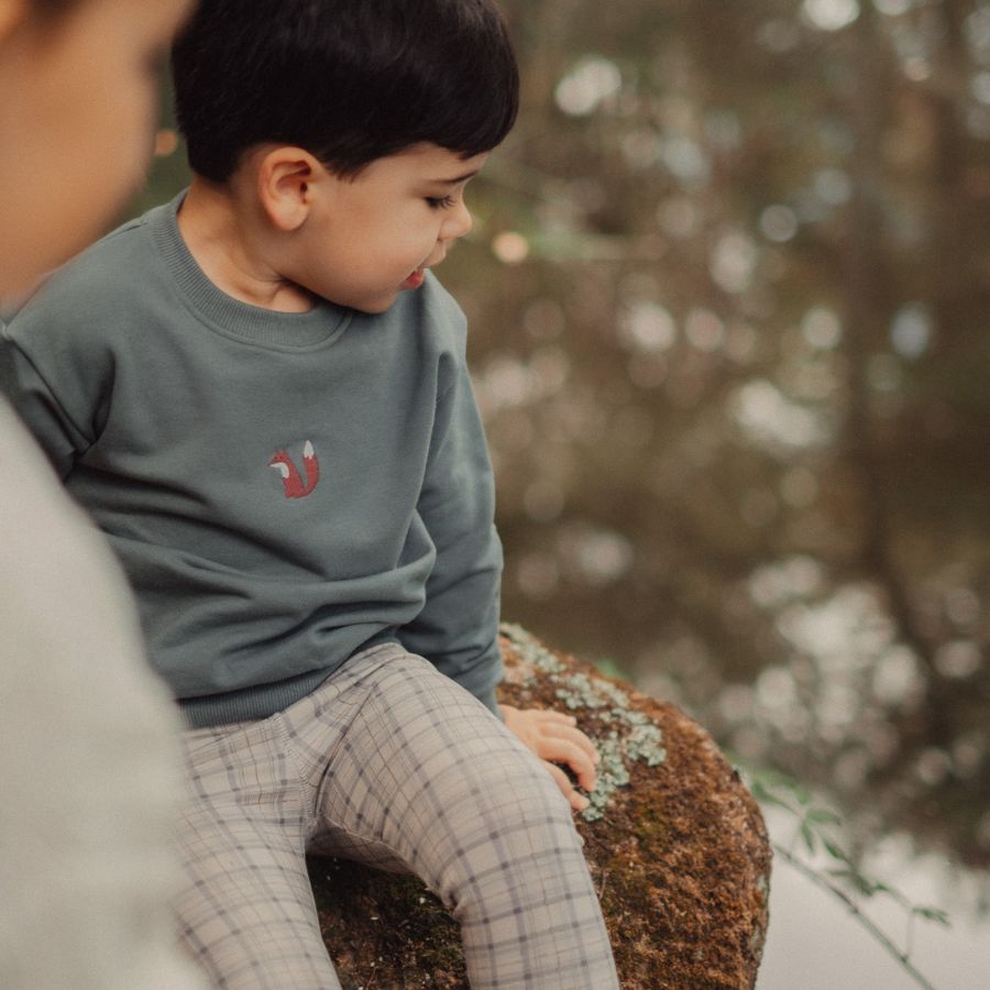 The Printed Sweatshirt - Wolf Embroidered