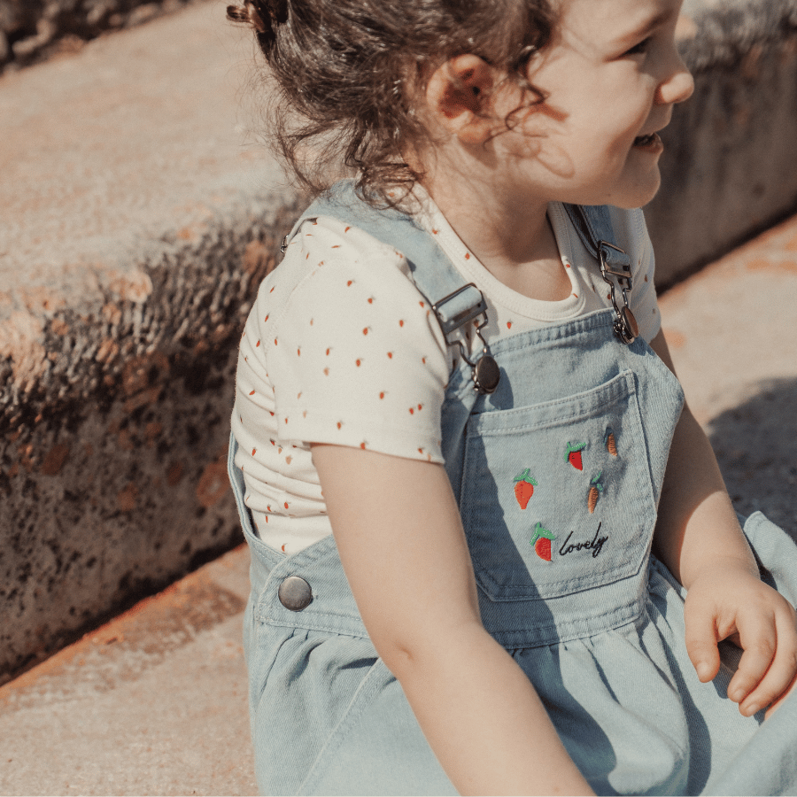 The Denim Dress - Raspberry Red