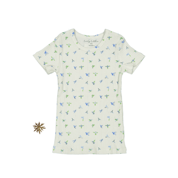 The Printed Short Sleeve Tee - Hummingbird