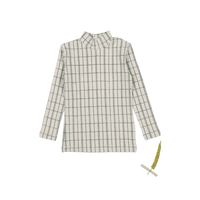 The Printed Turtleneck - Sage Check