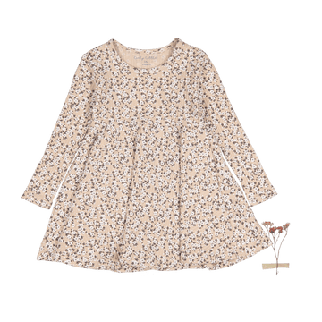 The Printed Long Sleeve Dress -  Adelyn