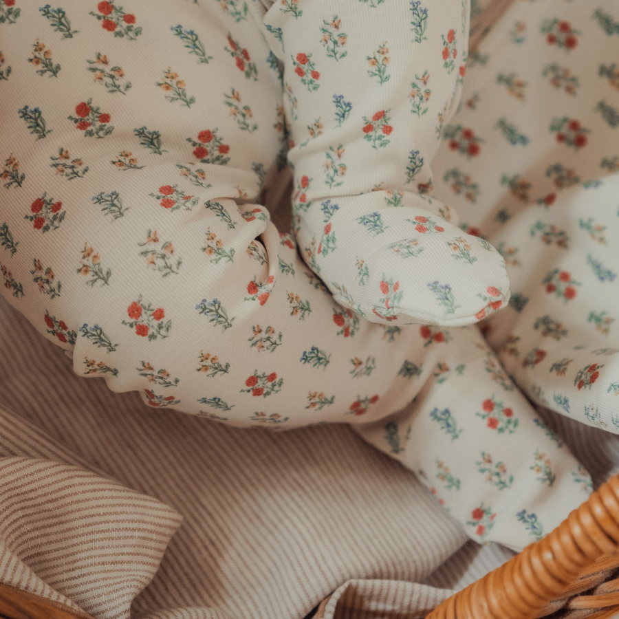 The Printed Romper + Hat + Blanket Set - Esme