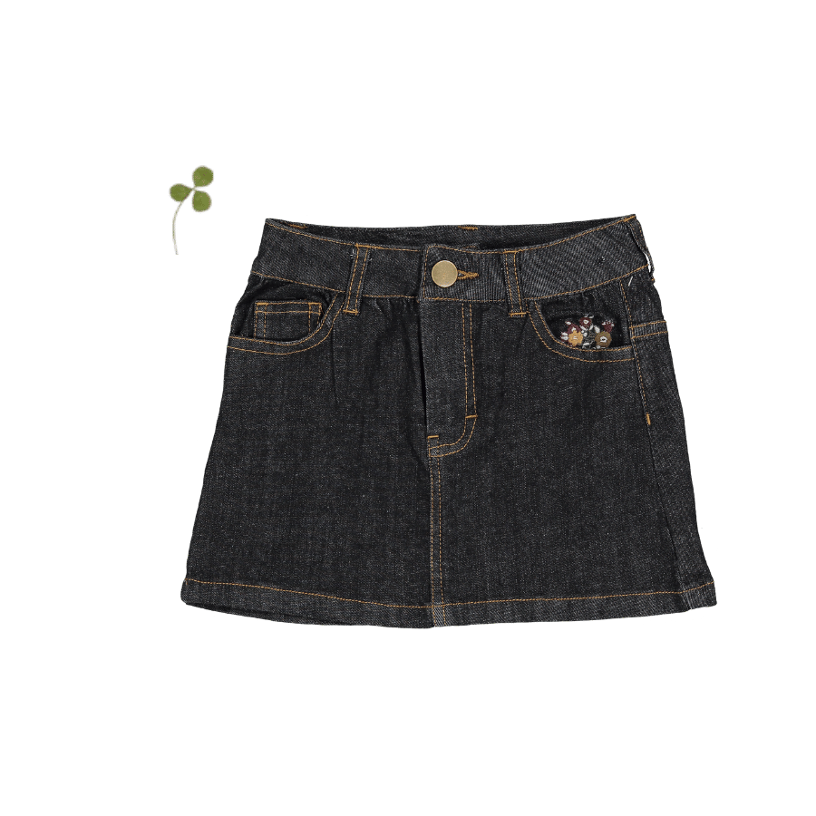 The Denim Skirt - Black