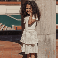 The Denim Tiered Skirt- Meri Flora