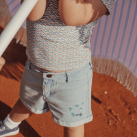 The Denim Short - Raspberry Blue