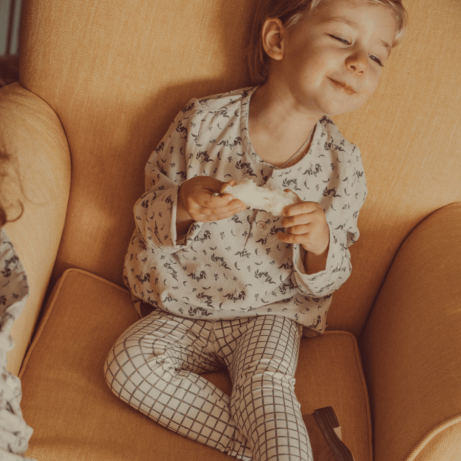 The Printed Legging - White Checkered
