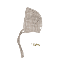 The Printed Bonnet -  Taupe Check