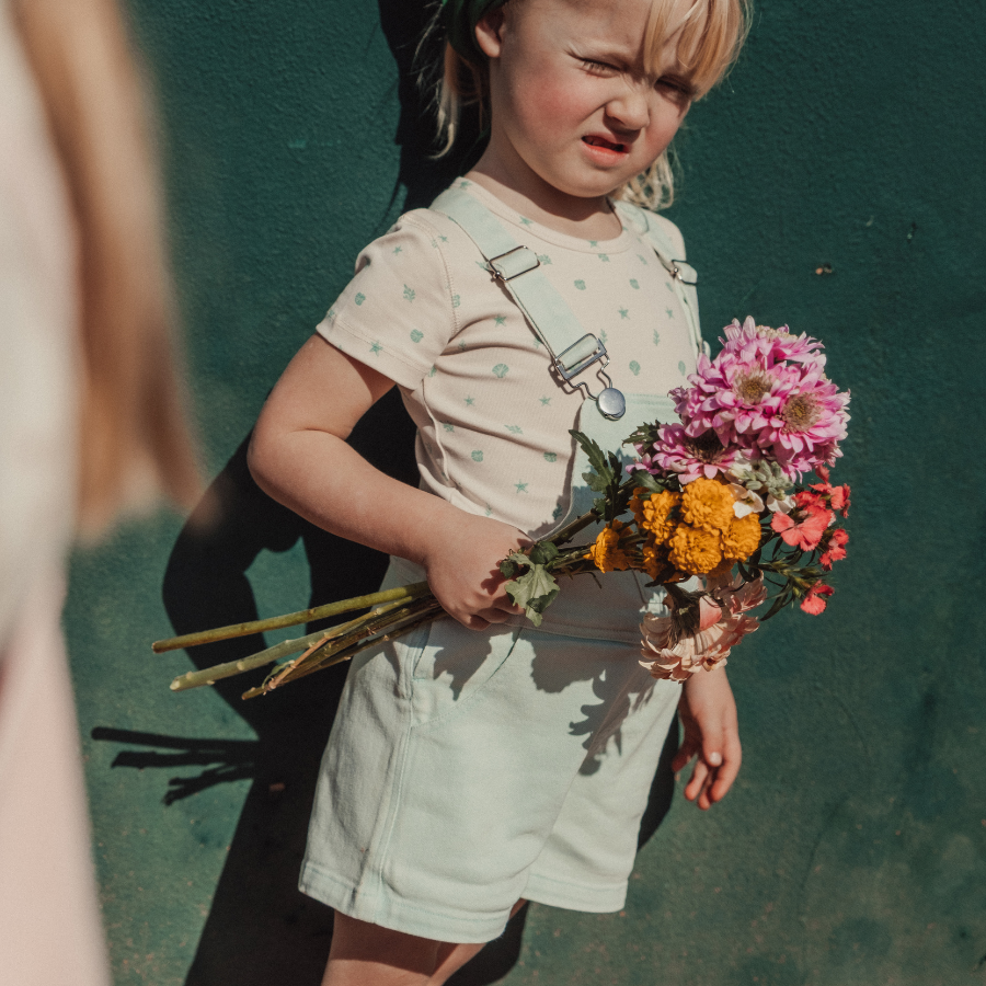 The Denim Short Overall - Darya Sea