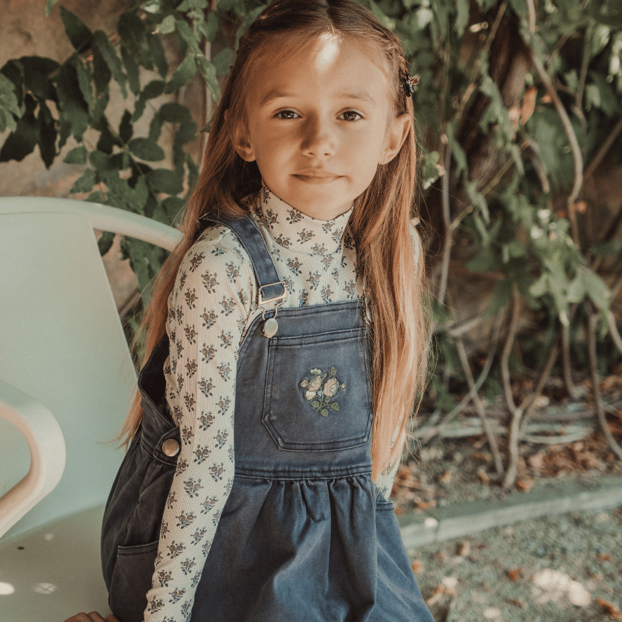 The Denim Dress - Vintage Rose