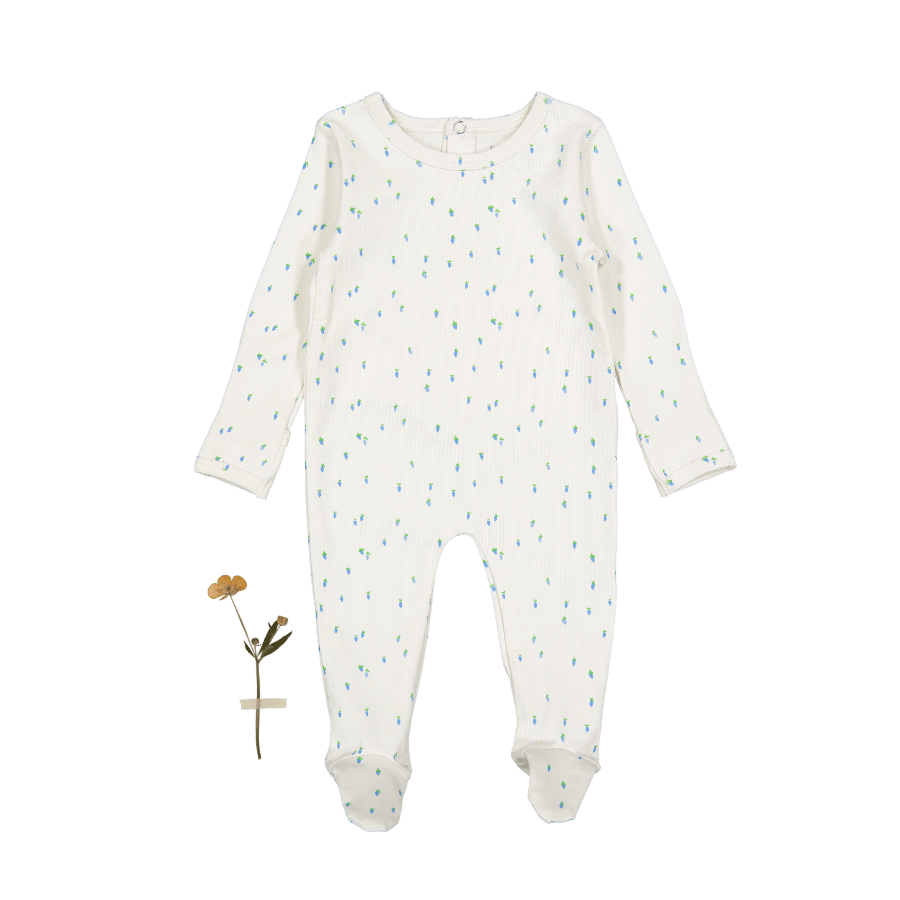 The Printed Romper - Raspberry Blue