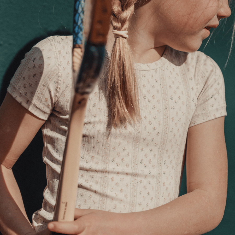 The Printed Short Sleeve Tee - Lux Pink